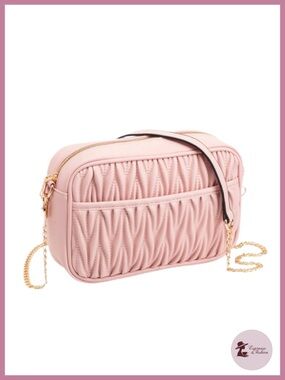 NWT Ruched Pink Crossbody Camera Bag